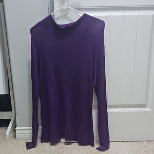 Joseph A Deep Purple Women's Tunic TOP shirt M MEDIUM